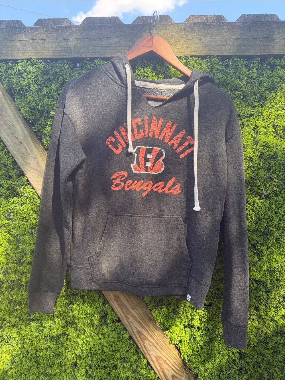 47 Brand Cincinnati Bengals Women's Black Hoodie with Orange Logo